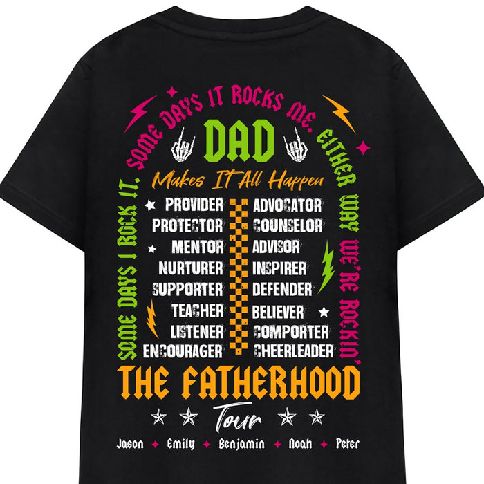Personalized Gift For Dad Fatherhood Tour Shirt 33033 1