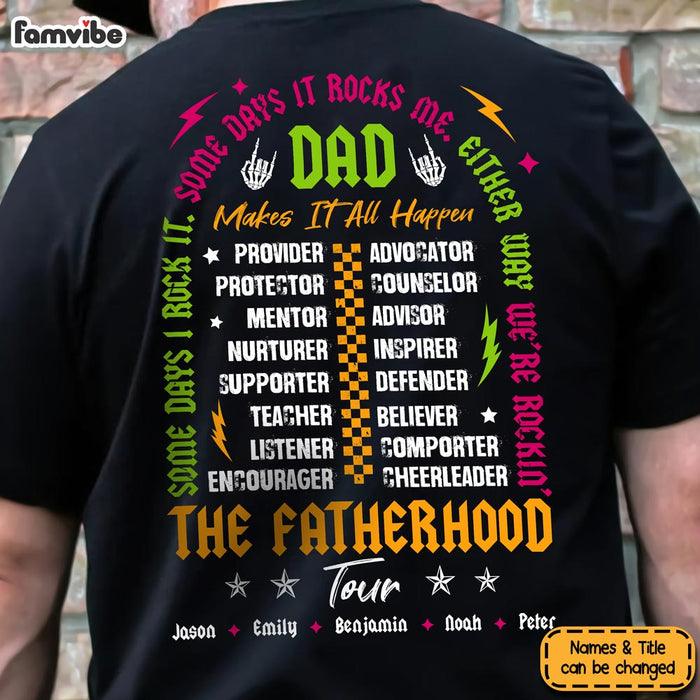 Personalized Gift For Dad Fatherhood Tour Shirt 33033 1