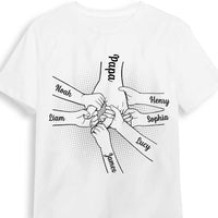 Personalized Dad Papa Kids Hand in Hand Shirt - Hoodie - Sweatshirt 33034 thumb 1