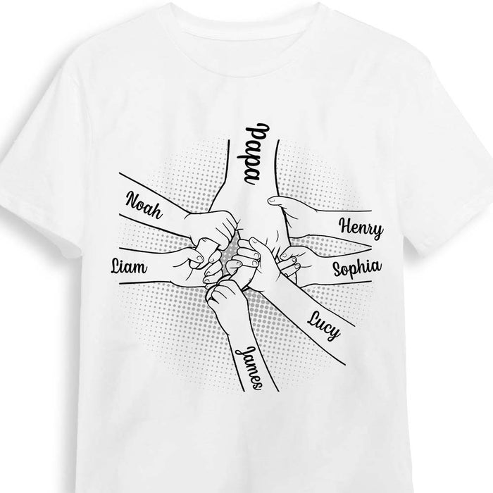 Personalized Dad Papa Kids Hand in Hand Shirt - Hoodie - Sweatshirt 33034 1