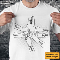 Personalized Dad Papa Kids Hand in Hand Shirt - Hoodie - Sweatshirt 33034 thumb 1