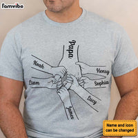 Personalized Dad Papa Kids Hand in Hand Shirt - Hoodie - Sweatshirt 33034 thumb 1