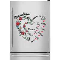 Personalized Gift For Grandma Floral Heart Photo Decal 33035 thumb 1