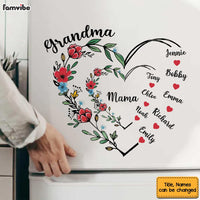 Personalized Gift For Grandma Floral Heart Photo Decal 33035 thumb 1