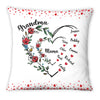 Personalized Gift For Grandma Floral Heart Pillow 33036 1
