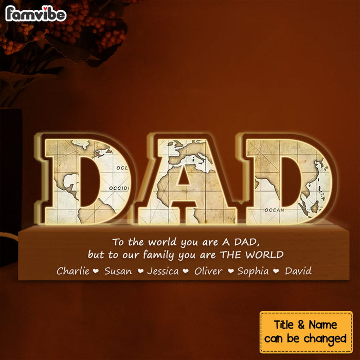 Personalized Gift For Dad Grandpa To Our Family Acrylic Name Night Light 33045 1