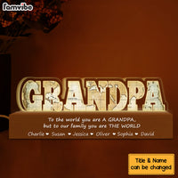 Personalized Gift For Dad Grandpa To Our Family Acrylic Name Night Light 33045 thumb 1