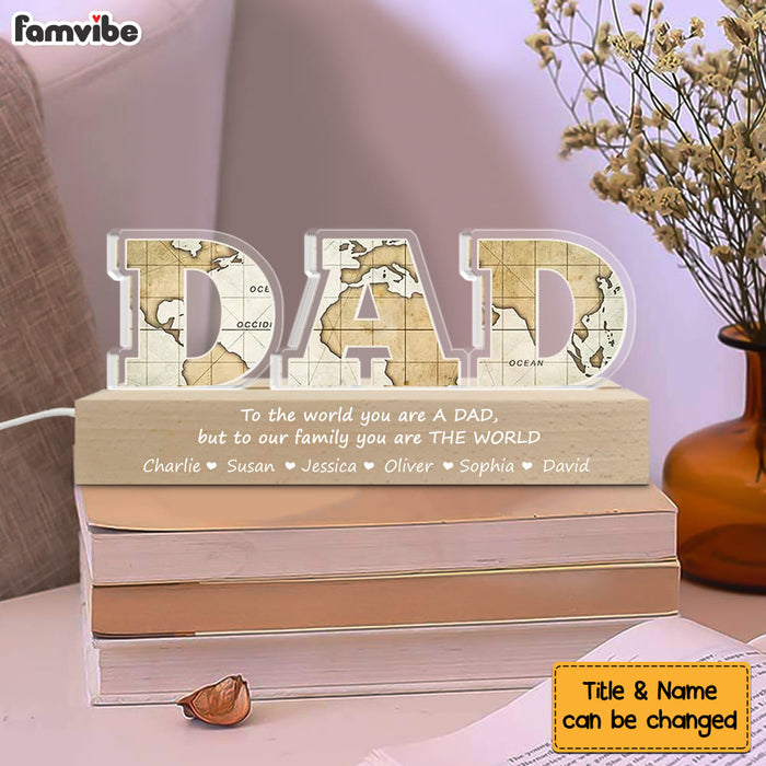Personalized Gift For Dad Grandpa To Our Family Acrylic Name Night Light 33045 1