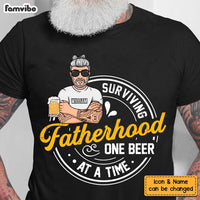 Personalized Gift For Dad Surviving Fatherhood One Beer At A Time Shirt - Hoodie - Sweatshirt 33049 thumb 1
