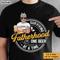 Personalized Gift For Dad Surviving Fatherhood One Beer At A Time Shirt - Hoodie - Sweatshirt 33049 thumb 1