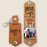 Personalized Gift For Dad Drive Safe Photo Album Keychain 33053 thumb 1