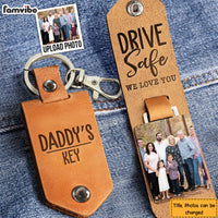 Personalized Gift For Dad Drive Safe Photo Album Keychain 33053 thumb 1