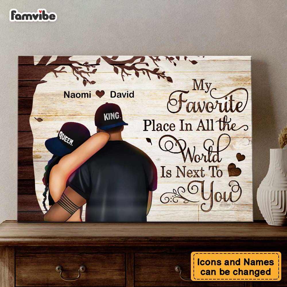 Personalized Gift for Couple Favorite Place In The World Canvas 33059 Primary Mockup