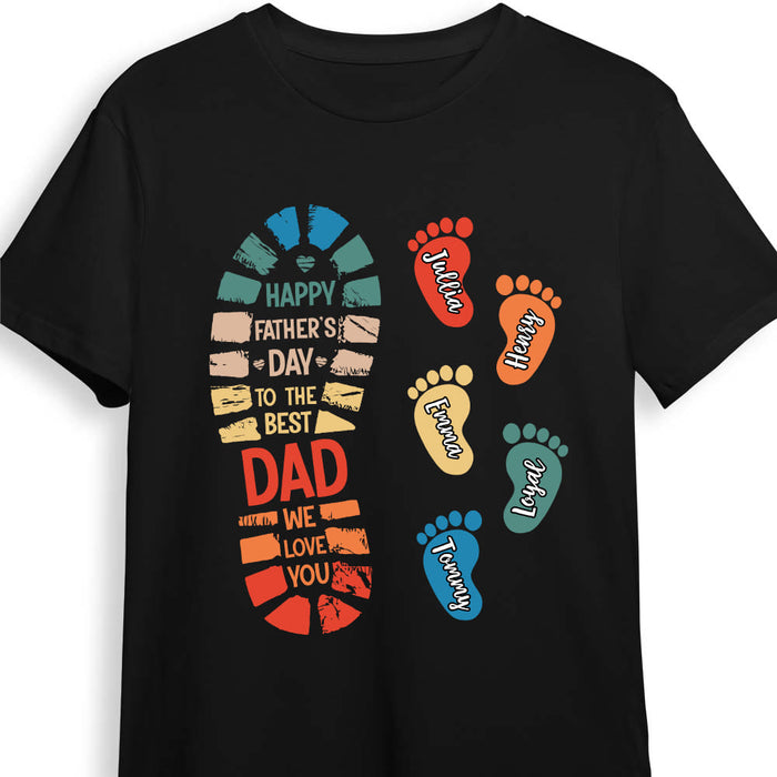 Personalized Gift For Father For Dad Foot Print Shirt - Hoodie - Sweatshirt 33071 1