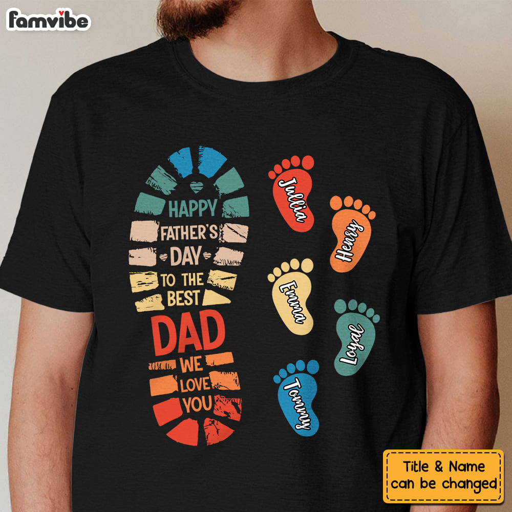 Personalized Gift For Father For Dad Foot Print Shirt Hoodie Sweatshirt 33071 Primary Mockup