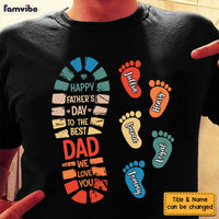 Personalized Gift For Father For Dad Foot Print Shirt - Hoodie - Sweatshirt 33071 thumb 1