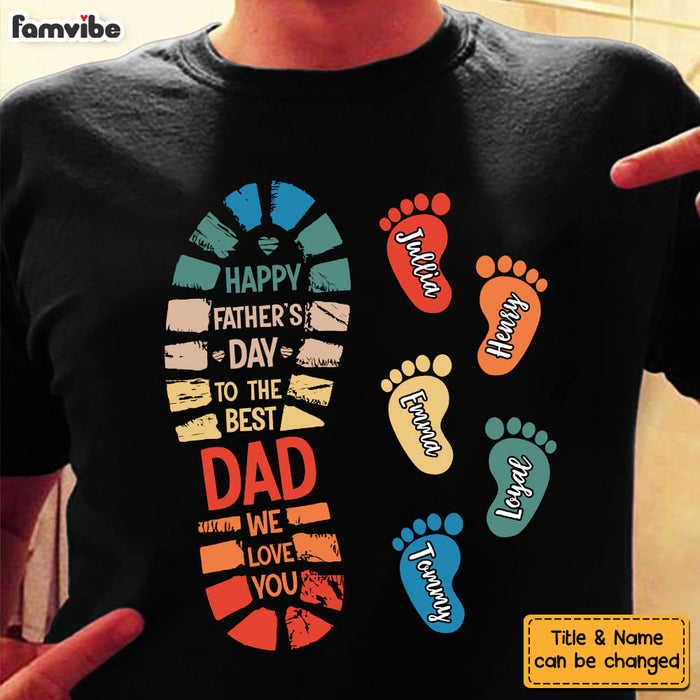 Personalized Gift For Father For Dad Foot Print Shirt - Hoodie - Sweatshirt 33071 1