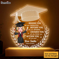 Personalized Graduation Gift Behind You All Your Memories Plaque LED Lamp Night Light 33072 thumb 1