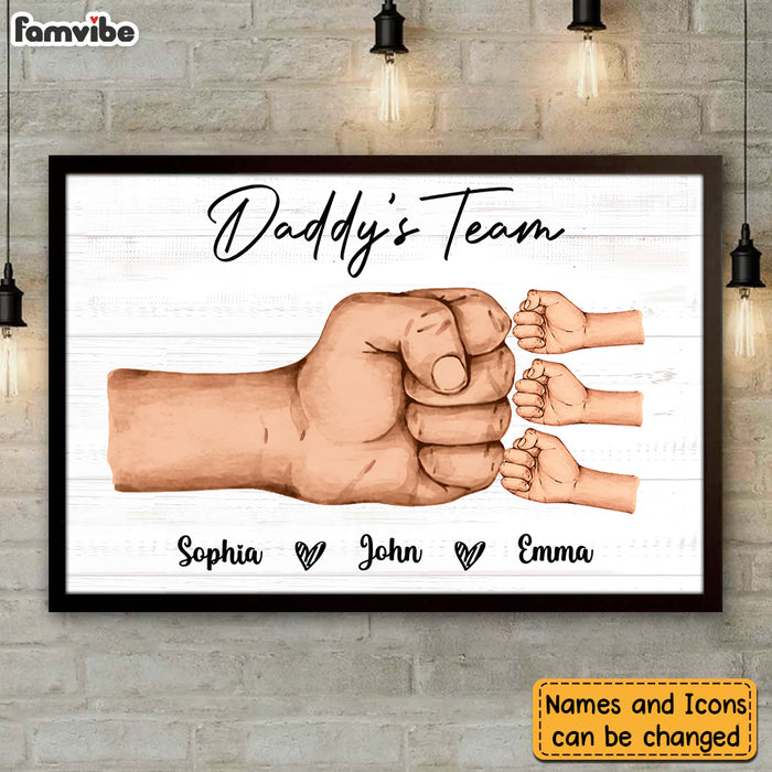 Personalized Gift For Dad Fist Bump Poster 33073 1