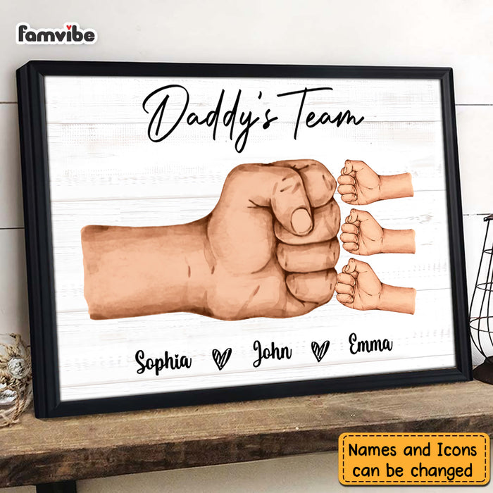Personalized Gift For Dad Fist Bump Poster 33073 1
