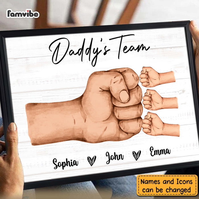 Personalized Gift For Dad Fist Bump Poster 33073 1