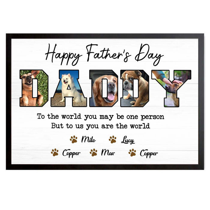 Personalized Gift For Happy Father's Day To The Best Dog Dad Custom Photo Poster 33076 1