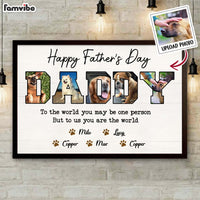 Personalized Gift For Happy Father's Day To The Best Dog Dad Custom Photo Poster 33076 thumb 1