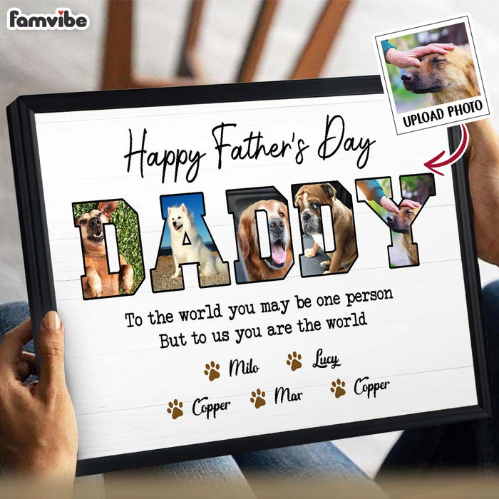 Personalized Gift For Happy Father's Day To The Best Dog Dad Custom Photo Poster 33076 1