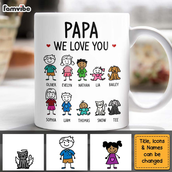 Personalized Gift for Dad Papa We Love You Mug 33082 1