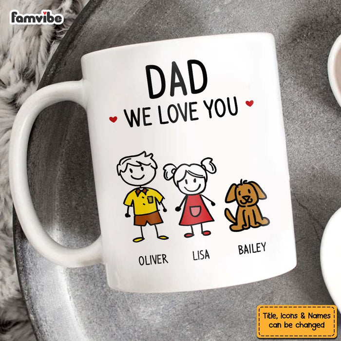 Personalized Gift for Dad Papa We Love You Mug 33082 1
