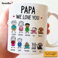 Personalized Gift for Dad Papa We Love You Mug 33082 thumb 1