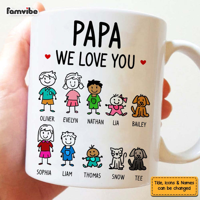 Personalized Gift for Dad Papa We Love You Mug 33082 1