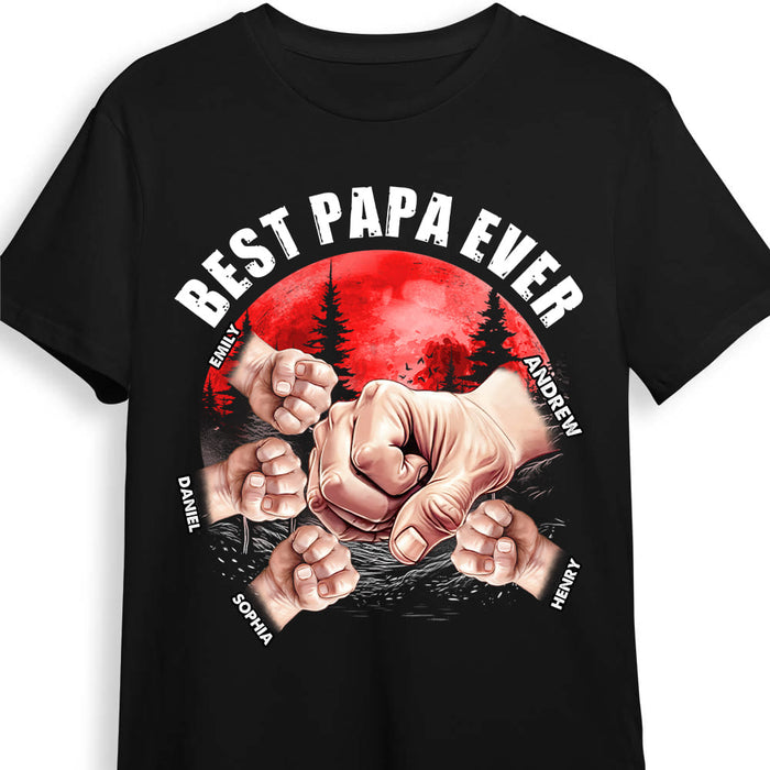 Personalized Papa Ever Fistbump Shirt - Hoodie - Sweatshirt 33087 1