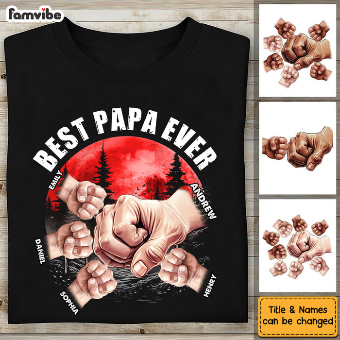 Personalized Papa Ever Fistbump Shirt - Hoodie - Sweatshirt 33087 1