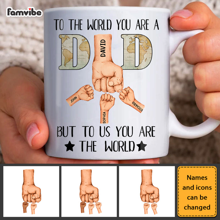 Personalized Gift For Dad To Us You Are The World Mug 33090 1