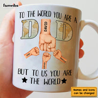Personalized Gift For Dad To Us You Are The World Mug 33090 thumb 1