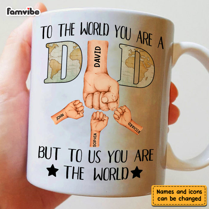 Personalized Gift For Dad To Us You Are The World Mug 33090 1
