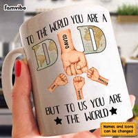 Personalized Gift For Dad To Us You Are The World Mug 33090 thumb 1