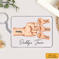 Personalized  Daddy's Team Fist Bump Acrylic Keychain 33092 thumb 1
