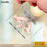 Personalized Gift For Family Hands Watercolor Acrylic Keychain 33100 thumb 1