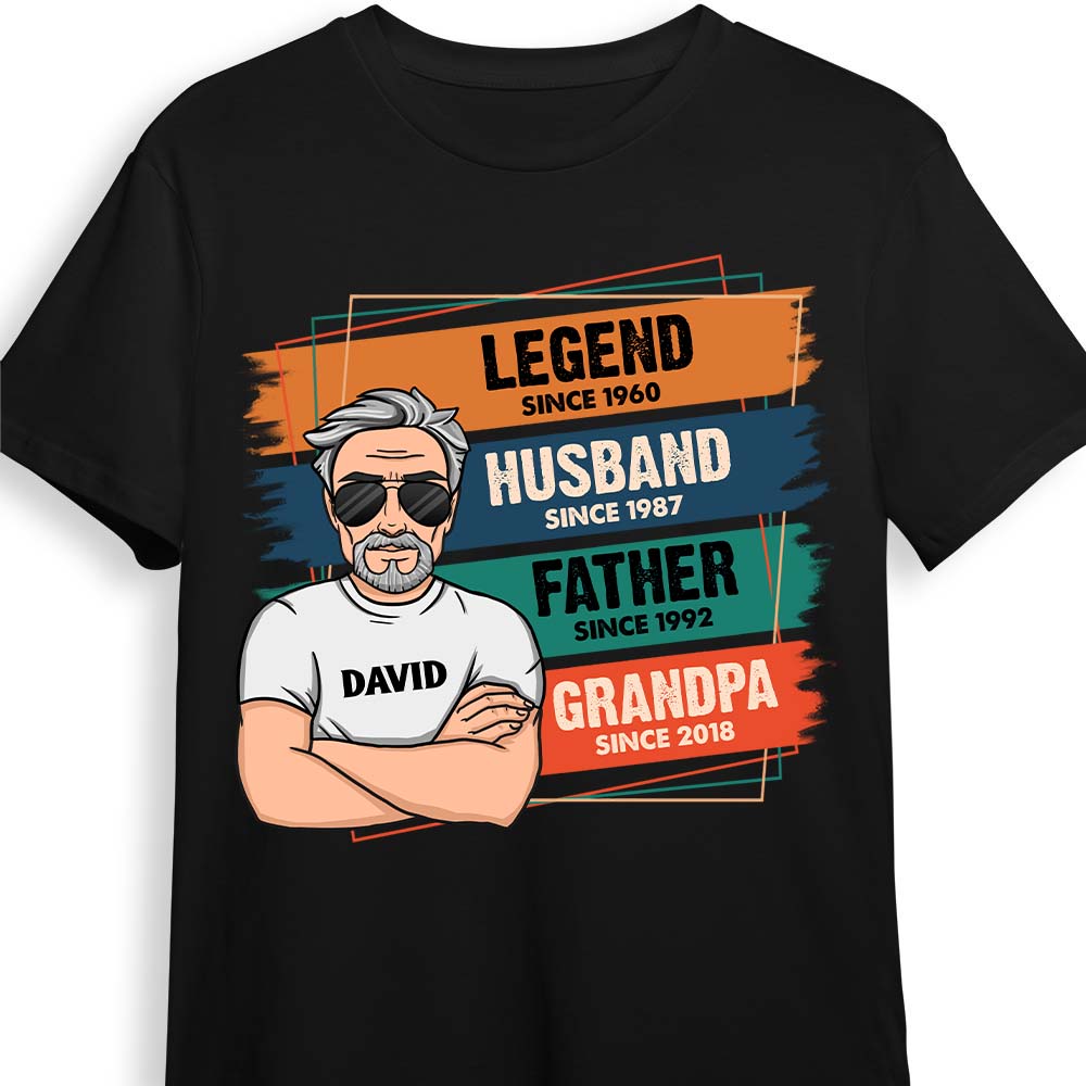 Personalized Gift For Dad Grandpa Legend Husband Papa Shirt Hoodie Sweatshirt 33111 Primary Mockup