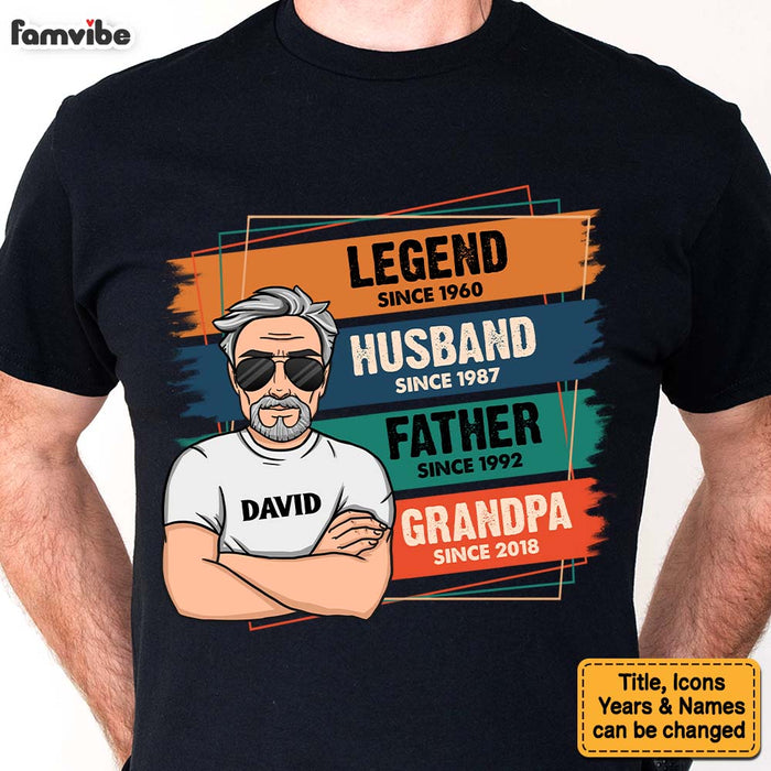 Personalized Gift For Dad Grandpa Legend Husband Papa Shirt - Hoodie - Sweatshirt 33111 1