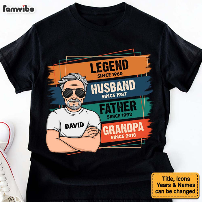Personalized Gift For Dad Grandpa Legend Husband Papa Shirt - Hoodie - Sweatshirt 33111 1