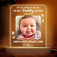 Personalized Gift For Dad First Father's Day Plaque LED Lamp Night Light 33122 thumb 1
