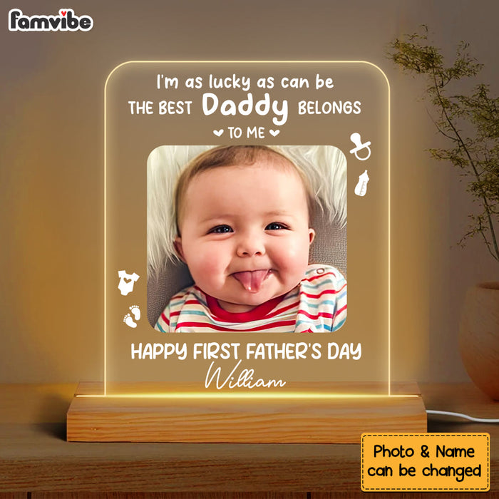 Personalized Gift For Dad First Father's Day Plaque LED Lamp Night Light 33122 1