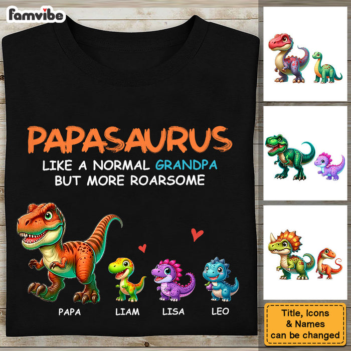 Gift For Grandpa Roarsome Papasaurus Shirt - Hoodie - Sweatshirt 33125 1