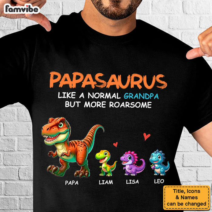 Gift For Grandpa Roarsome Papasaurus Shirt - Hoodie - Sweatshirt 33125 1
