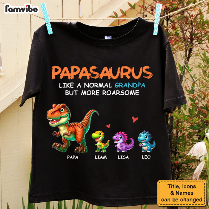 Gift For Grandpa Roarsome Papasaurus Shirt - Hoodie - Sweatshirt 33125 1