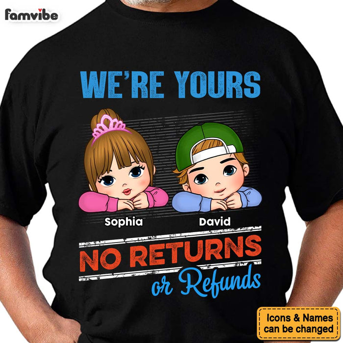 Personalized 'No Returns Or Refunds' Grandkids Shirt, Hoodie, Sweatshirt Gift 1