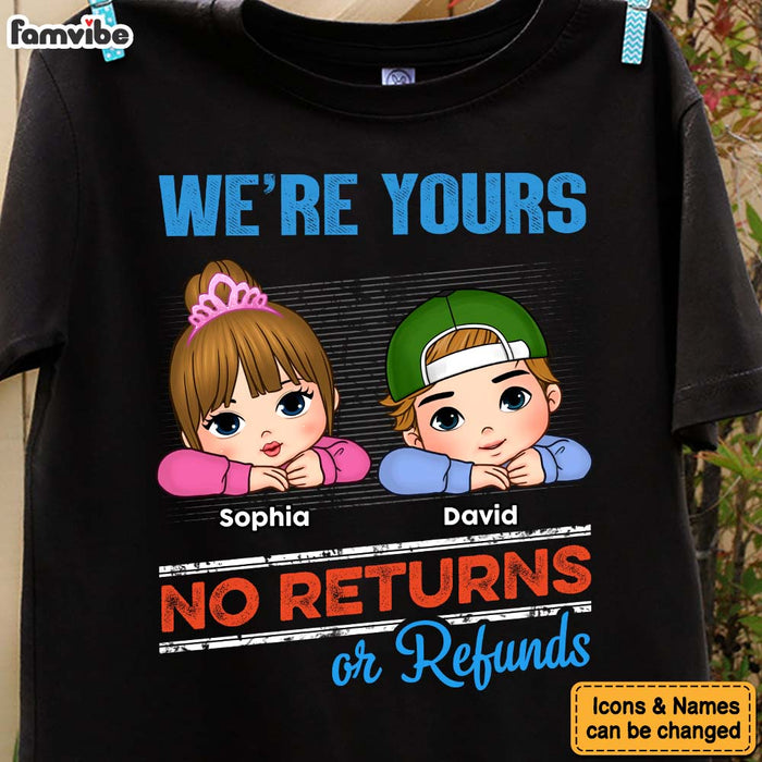 Personalized 'No Returns Or Refunds' Grandkids Shirt, Hoodie, Sweatshirt Gift 1